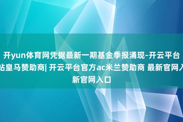 开yun体育网凭据最新一期基金季报涌现-开云平台网站皇马赞助商| 开云平台官方ac米兰赞助商 最新官网入口