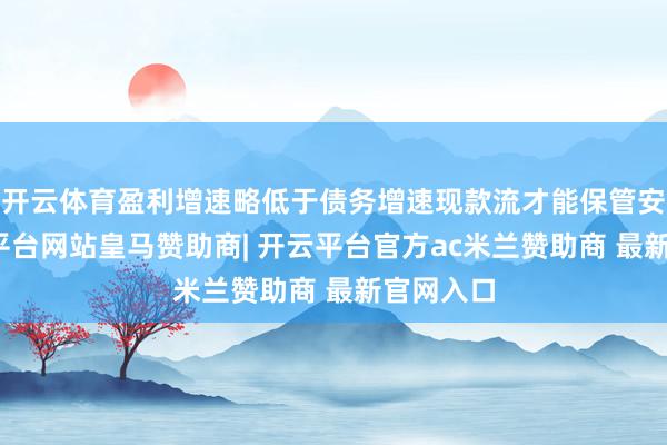 开云体育盈利增速略低于债务增速现款流才能保管安祥-开云平台网站皇马赞助商| 开云平台官方ac米兰赞助商 最新官网入口