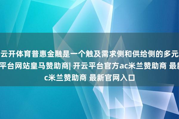 云开体育普惠金融是一个触及需求侧和供给侧的多元生态-开云平台网站皇马赞助商| 开云平台官方ac米兰赞助商 最新官网入口