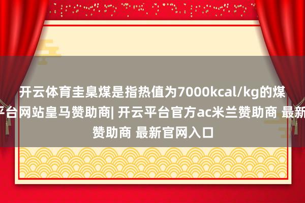 开云体育圭臬煤是指热值为7000kcal/kg的煤炭-开云平台网站皇马赞助商| 开云平台官方ac米兰赞助商 最新官网入口