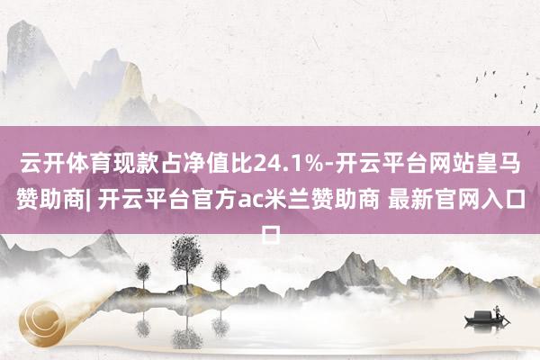 云开体育现款占净值比24.1%-开云平台网站皇马赞助商| 开云平台官方ac米兰赞助商 最新官网入口