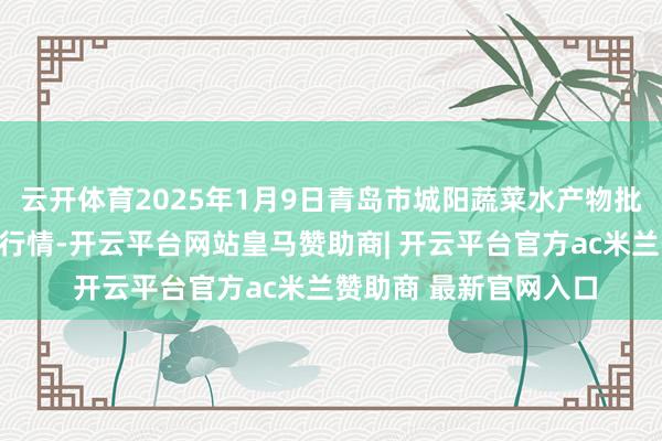 云开体育2025年1月9日青岛市城阳蔬菜水产物批发阛阓有限公司价钱行情-开云平台网站皇马赞助商| 开云平台官方ac米兰赞助商 最新官网入口