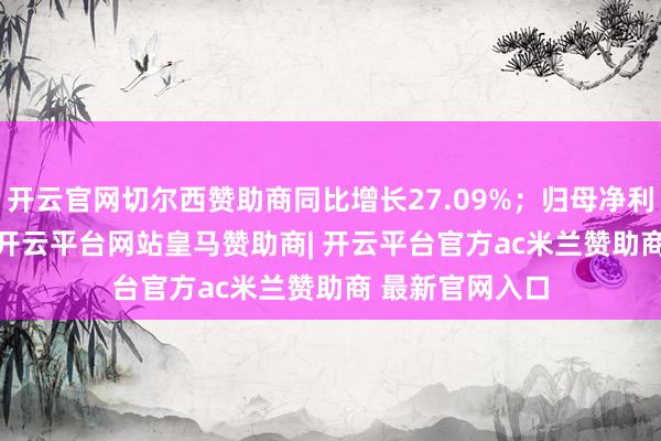 开云官网切尔西赞助商同比增长27.09%；归母净利润-7.25亿元-开云平台网站皇马赞助商| 开云平台官方ac米兰赞助商 最新官网入口